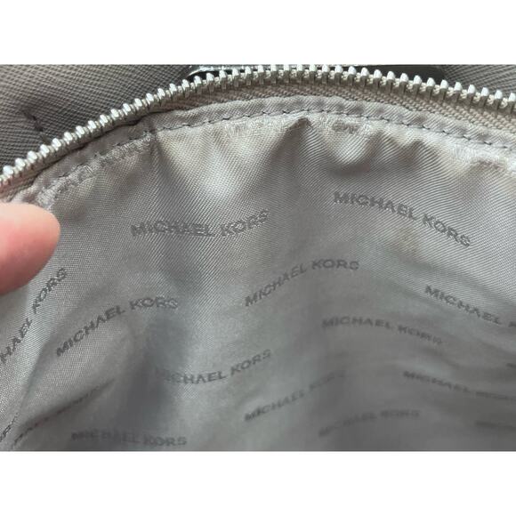 MICHAEL KORS Mercer Black Gray Cream Color-Block Saffiano Leather Tote Bag COA - Picture 11 of 16